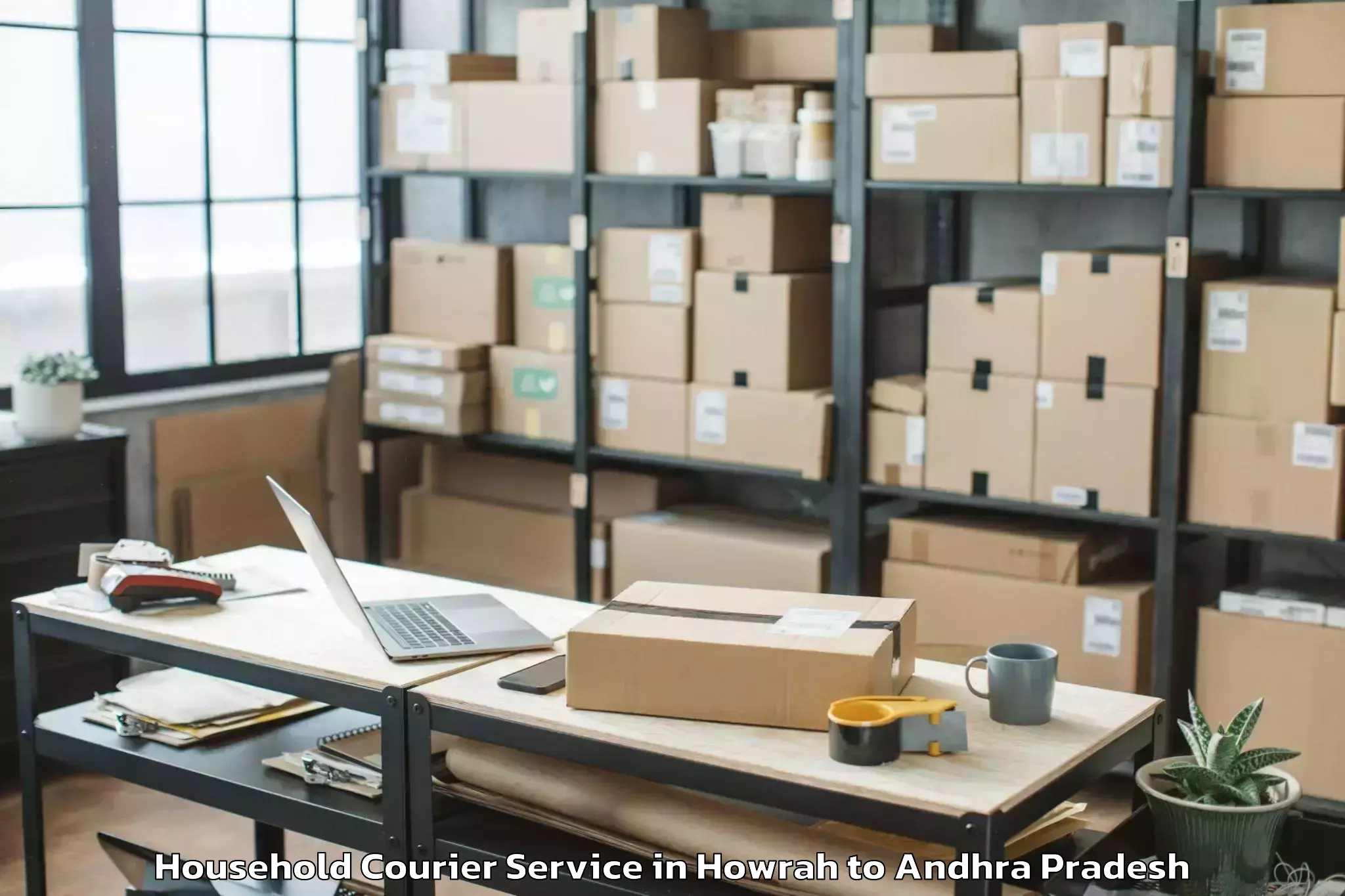 Affordable Howrah to Vepagunta Household Courier